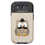 Eule mit dem Schnurrbart und Hut Samsung Galaxy SIII Hüllen