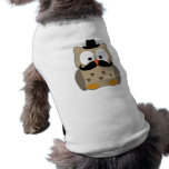 Eule mit dem Schnurrbart und Hut Hundeshirt