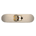 Eule mit dem Schnurrbart und Hut Personalisierte Skateboarddecks