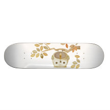 Eule mit Krawatte in BaumSkateboard Personalisierte Decks