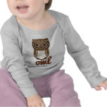 Eulen-Baby-T-Shirt Brown