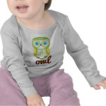 Eulen-Baby-T-Shirt Grün