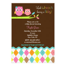 Eulen-Babyparty-Einladungen