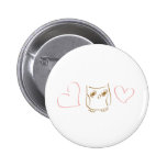 Eulen-Gekritzel Buttons