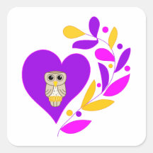 Eulen-Herz Sticker