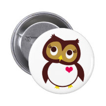Eulen-Liebe Sie Anstecknadelbuttons
