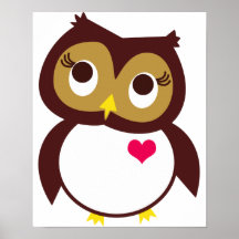 Eulen-Liebe Sie Poster
