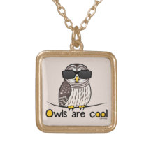 Eulen sind cool personalisierte halskette