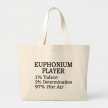 Euphonium-Spieler-Heißluft Leinentaschen