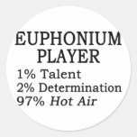 Euphonium-Spieler-Heißluft Runder Sticker