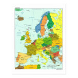 Europa-Karte Postkarte
