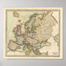Europa London, Findlay Alex Wiedergabe 1843 Posterdruck