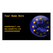 Europäische Kugel, Ihr Name hier, Visitenkartenvorlage