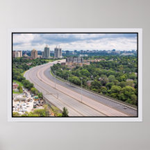 Evakuierte Ontario-Landstraße 401 Posterdrucke