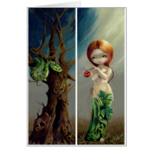 "Eve und der Baum des Wissens" Gruß-Karte