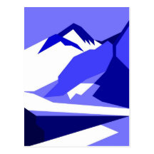 Everest - Blau Postkarte