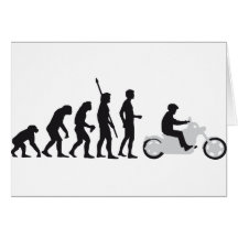 evolution biker grußkarte