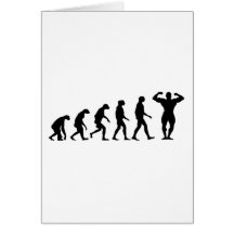 Evolution der Bodybuilding Grußkarten