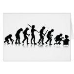Evolution der Computer-Süchtiger Grußkarte
