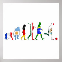 Evolution der Mexikaner Futbol Fußballfangeschenke Plakat