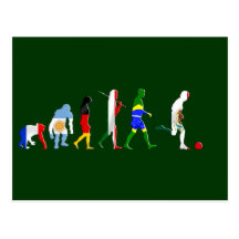 Evolution der Mexikaner Futbol Fußballfangeschenke Postkarte