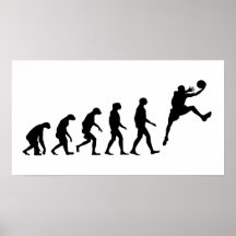 Evolution des Basketballs Plakatdrucke