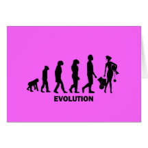 Evolution des Einkaufens Grußkarte