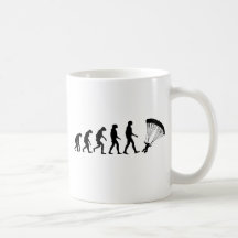 Evolution des Fallschirmspringens Tee Haferl