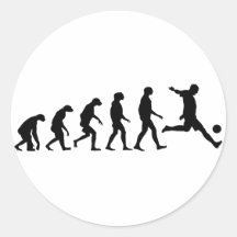 Evolution des Fußballs Runde Sticker