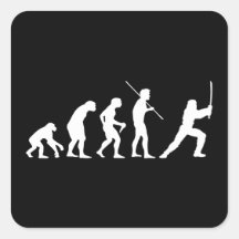 Evolution des Ninja - von Mann zu ninja Quadrataufkleber