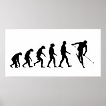 Evolution des Skis Posterdruck