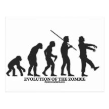 Evolution des Zombies Postkarten