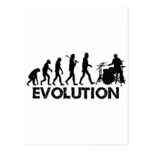 Evolution eines Schlagzeugers Postkarte