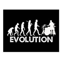 Evolution eines Schlagzeugers Postkarten