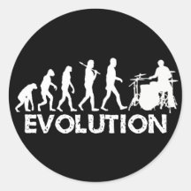 Evolution eines Schlagzeugers Sticker