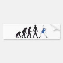evolution female badminton player auto sticker