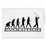 Evolution - Golf - Mann Grußkarte