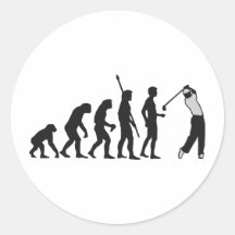 evolution golf runde sticker