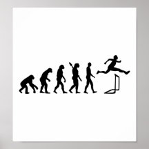 Evolution hurdles athlectics posterdrucke
