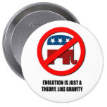 Evolution ist gerade eine Theorie wie Schwerkraft Button