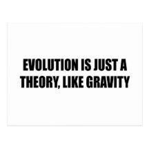 Evolution ist gerade eine Theorie wie Schwerkraft Postkarten