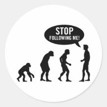 Evolution Runde Aufkleber