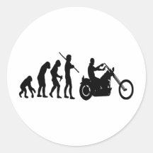 Evolution Runder Aufkleber