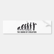 Evolution saxophon autoaufkleber