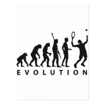 evolution tennis postkarten