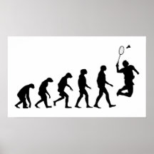 Evolution von Badminton Posterdruck