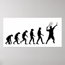 Evolution von Tennis Plakatdruck