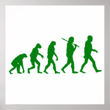 Evolutions-Standard - Grün Plakatdrucke