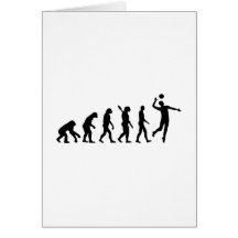 Evolutions-Volleyballspieler Grußkarte
