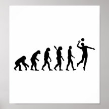 Evolutions-Volleyballspieler Plakat